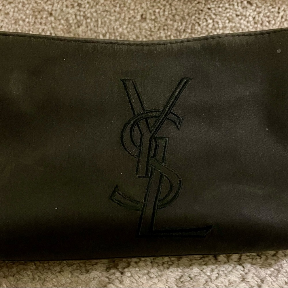 Yves Saint Laurent Elegant Black Toiletry Bag